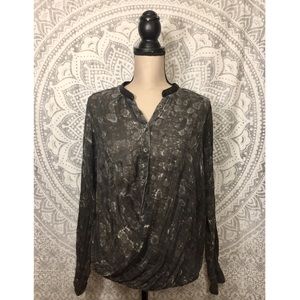 FREE PEOPLE NICHOLAS K Draped Surplice Boho Blouse